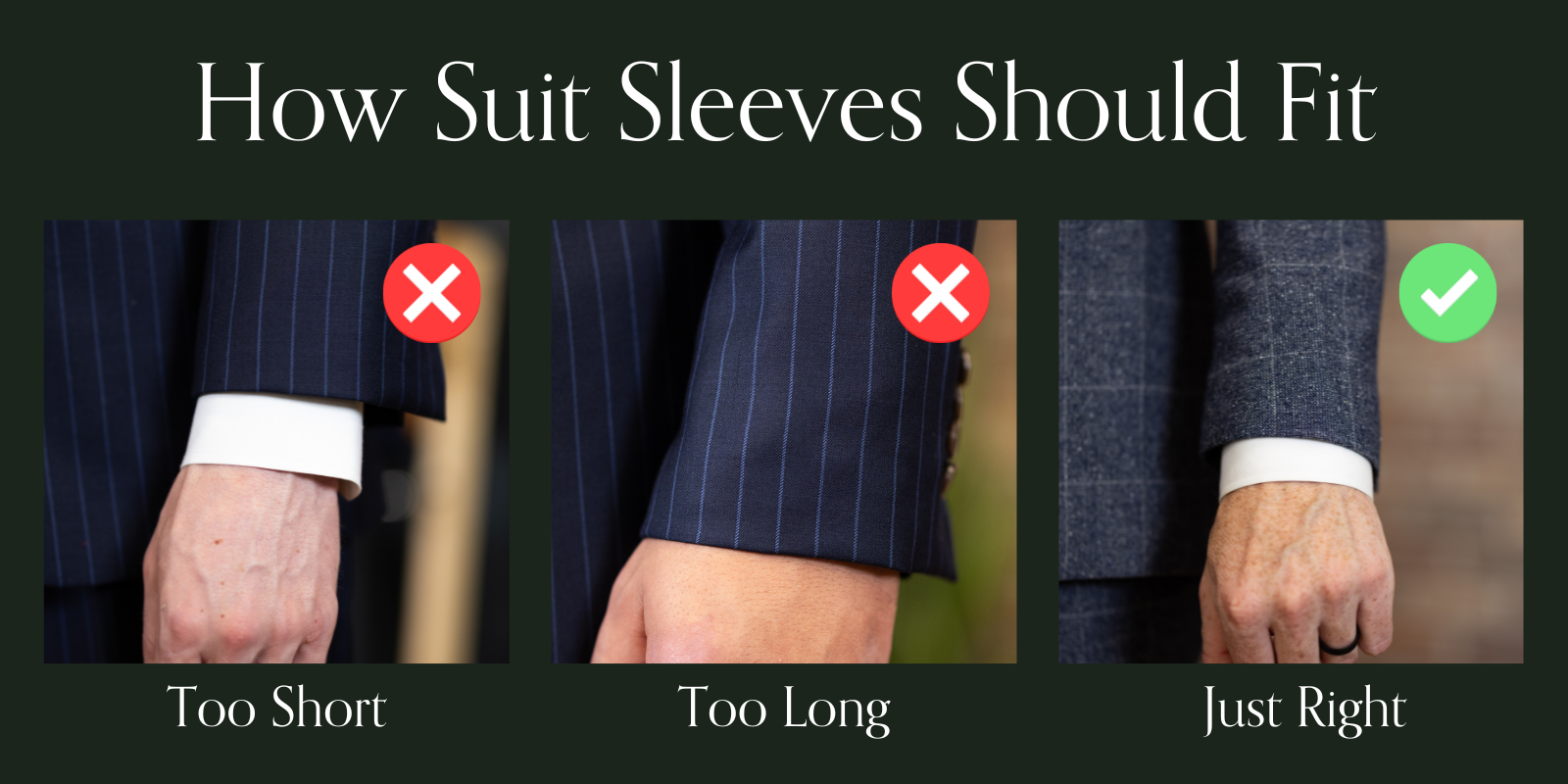 How suit sleeves should fit